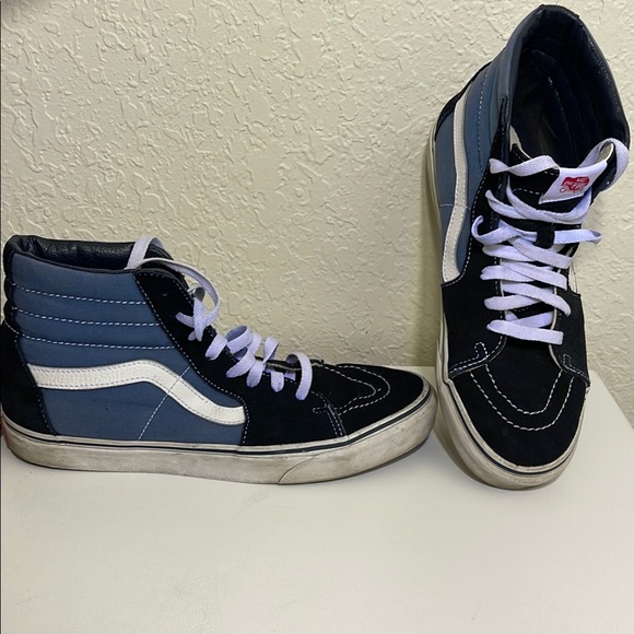 Vans Black and Blue High-Top Sneakers - Picture 1 of 3